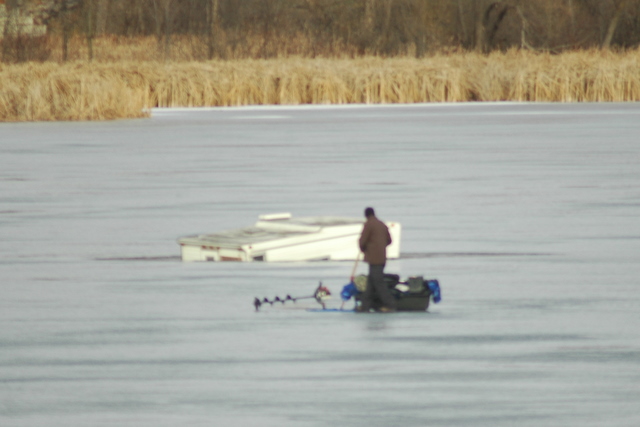 Ice House through Lake Minnetonka